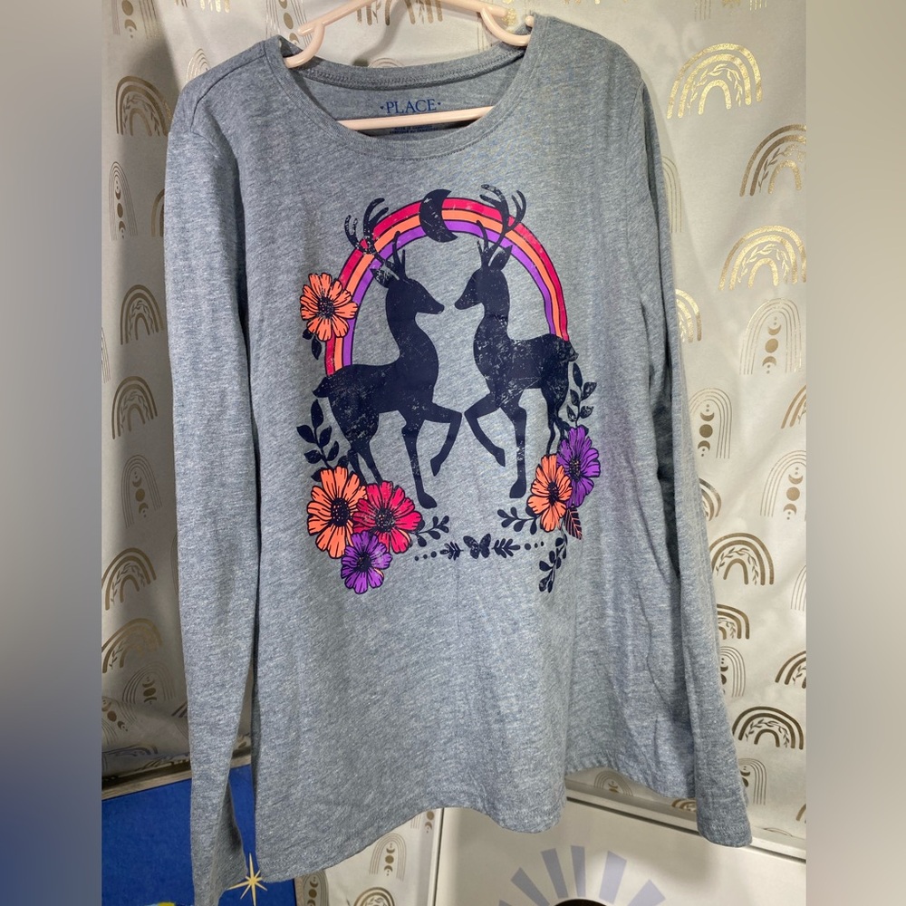 Place Blue Logo Gray Shirt